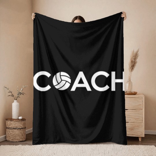 Volleyball Coach Throw Blankets