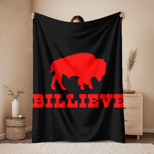 Bills Mafia Billieve - Buffalo Football Throw Blankets