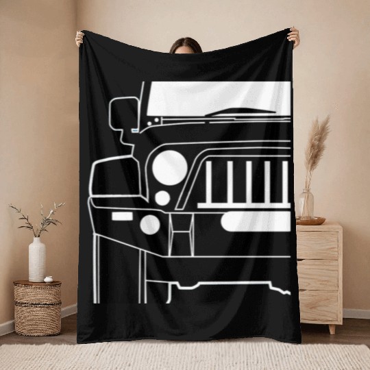 jeep wrang Throw Blankets