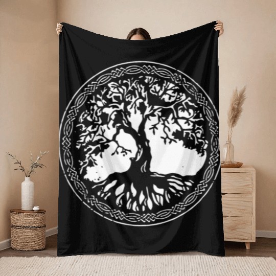 Tree Of Life Original science Throw Blankets