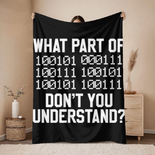 Binaer Code Computer Science Student Throw Blankets