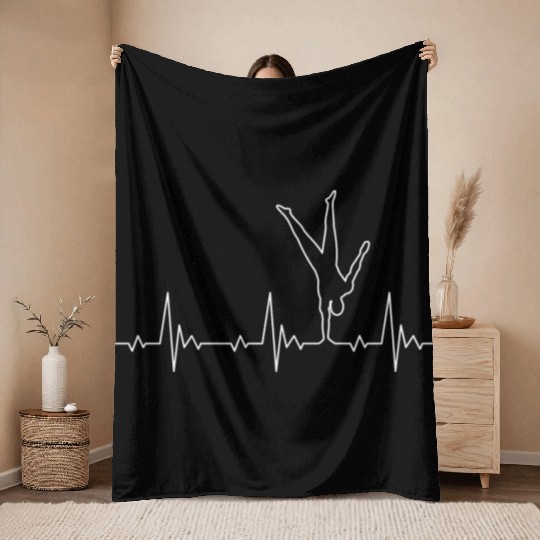 Calisthenics handstand heartbeat street workout Throw Blankets