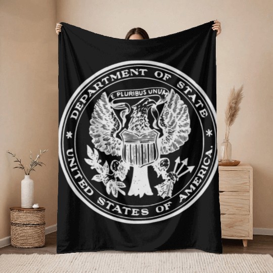 US Dept of State Seal Throw Blankets