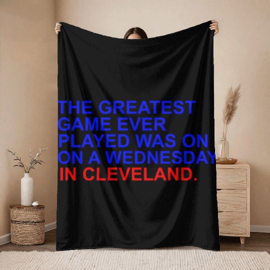 THE GREATEST GAME EVER PLAYED WAS ON A WEDNESDAY Throw Blankets