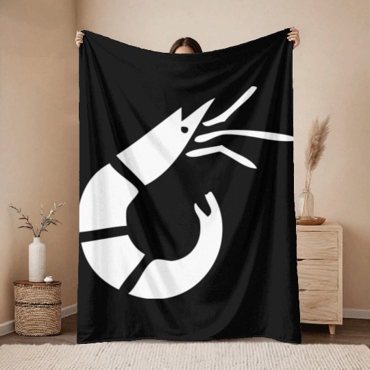 Shrimp Throw Blankets