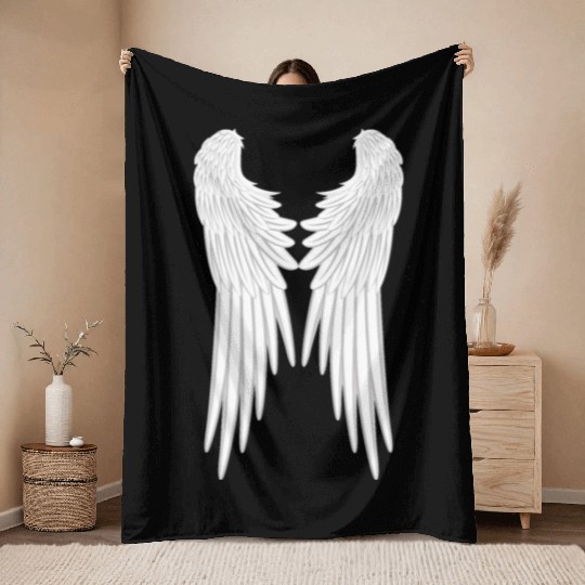 Angel Wings Throw Blankets