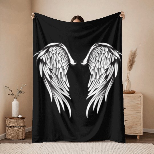 Angel Wings Throw Blankets