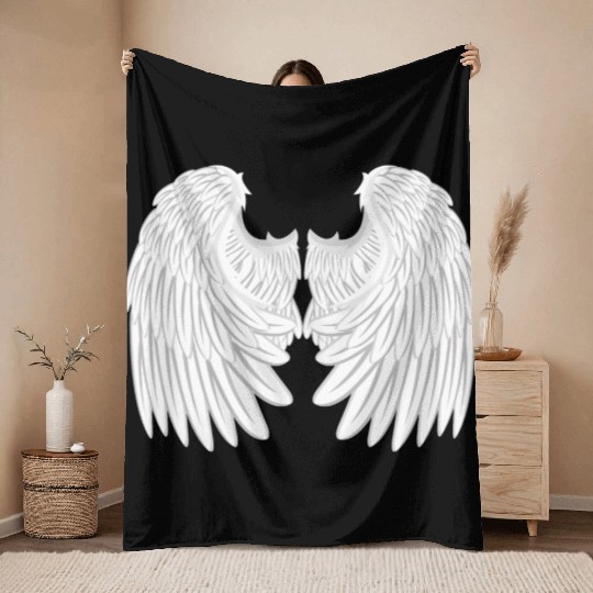 Angel Wings Throw Blankets