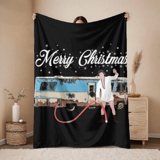 Cousin Eddie, Shitter was full Throw Blankets