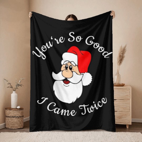 Adult Humor Naughty Dirty Santa Christmas Gift Throw Blankets