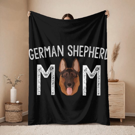 German Shepherd Mom Dog German Shepherd Lovers Gif Throw Blankets