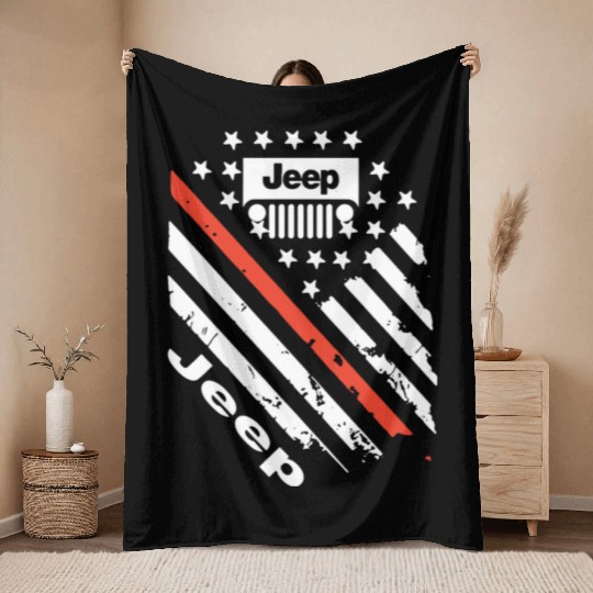jeep car logo slogan country jeep Throw Blankets