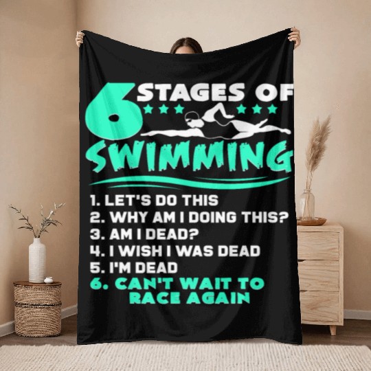 swim Throw Blankets