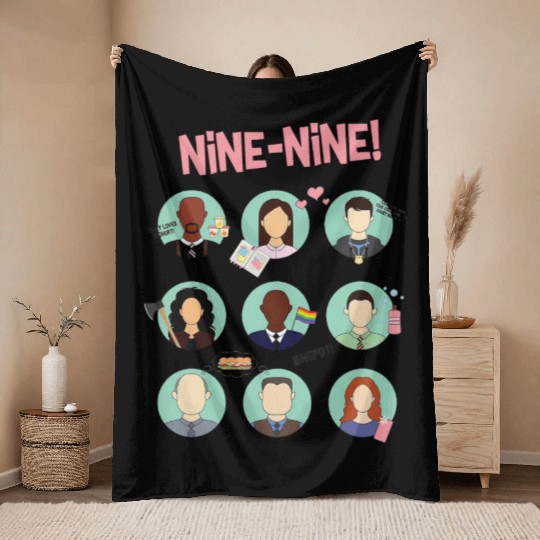 Brooklyn Nine - Nine Squad Throw Blankets