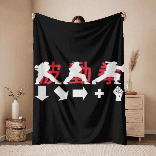 Hadouken Ryu Street Fighter 1 Throw Blankets