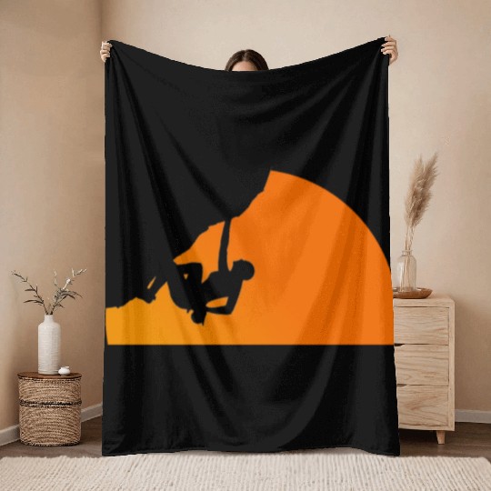 Climbing Sun - Climbing, Bouldering, Mountains, Gi Throw Blankets
