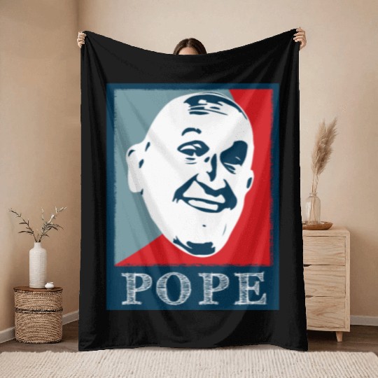 Pope gift Christianity Catholic Throw Blankets