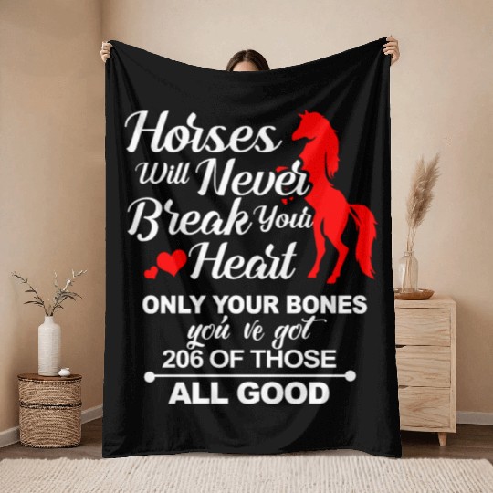 Equestrian Sport Horse Girl Pony Appaloosa Western Throw Blankets