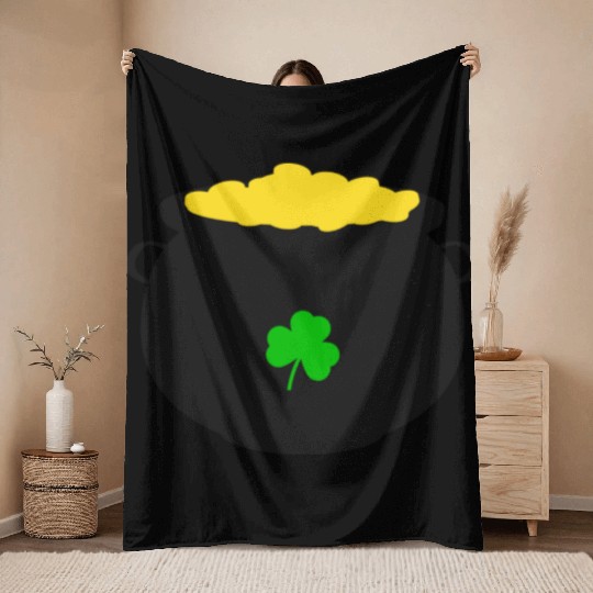 Pot of Gold St Patricks Day Throw Blankets