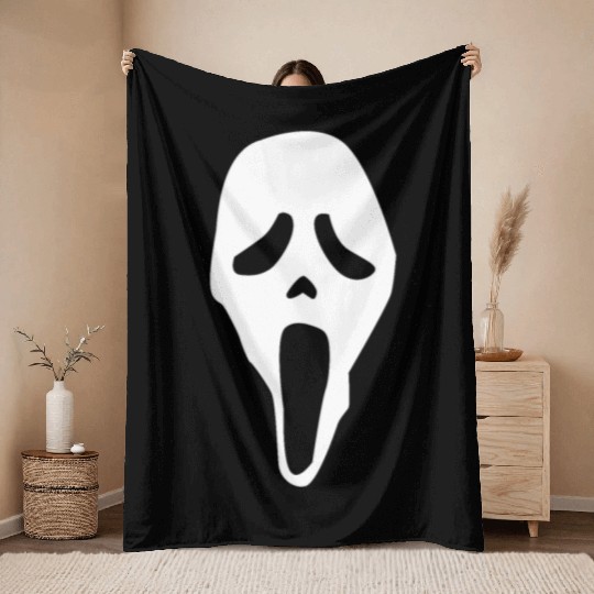 Scream Ghostface Fan Throw Blankets