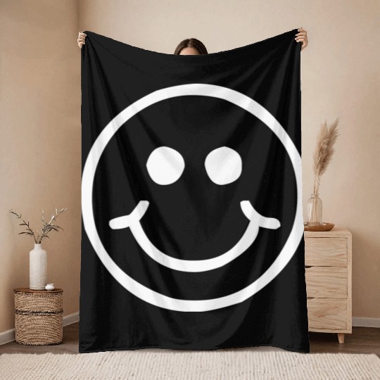 Smiley Face Throw Blankets