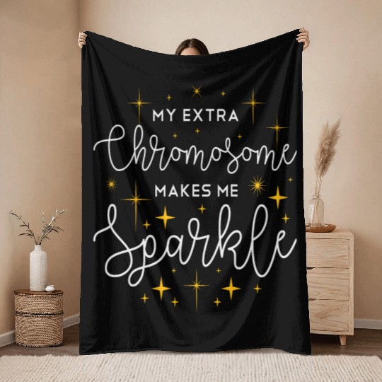 Down Syndrome Awareness Support Trisomy 21 Gift Throw Blankets