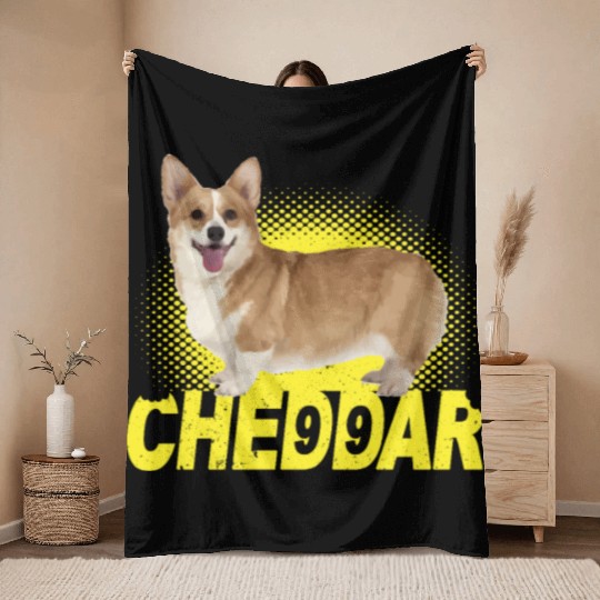 Cheddar Corgi Dog Brooklyn Nine Nine B99 Throw Blankets