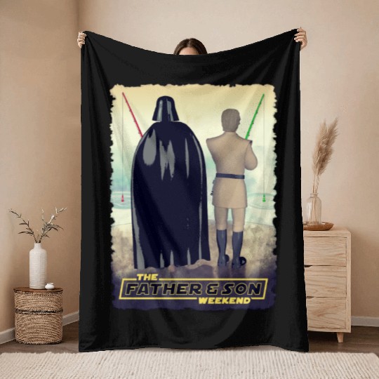 Vader and Luke Weekend Throw Blankets