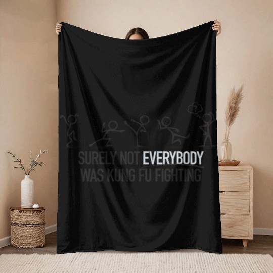 kung fu fighting Throw Blankets