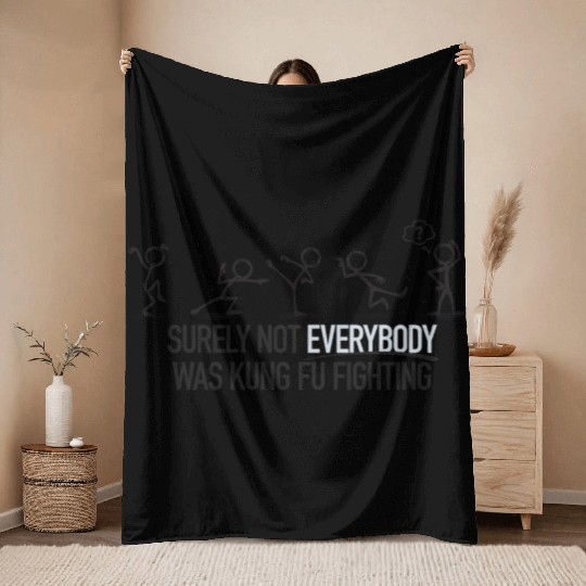 kung fu fighting Throw Blankets