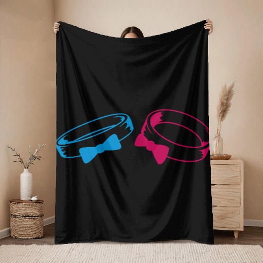 colorful men mens gay gay 2 rings marry wedding je Throw Blankets