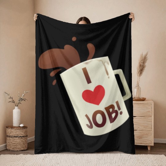i heart job coffee mug job simulator i love job Throw Blankets