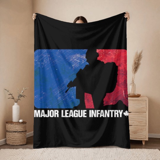 Major League Infantry Canada Throw Blankets