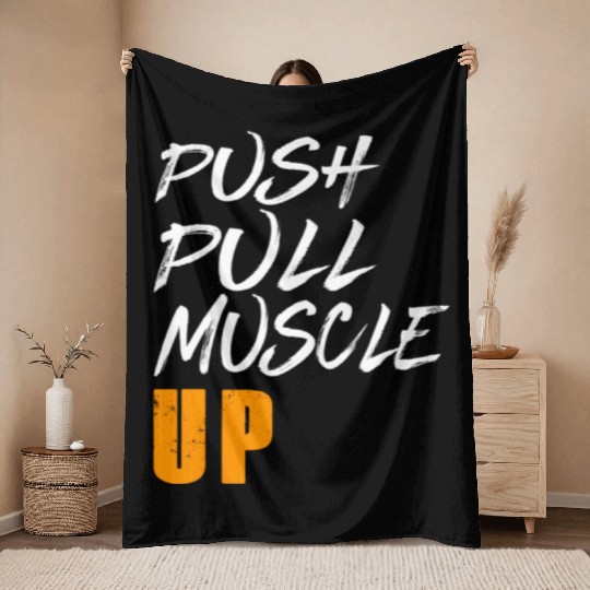 Calisthenics Street Workout Push Pull Muscle Up Throw Blankets