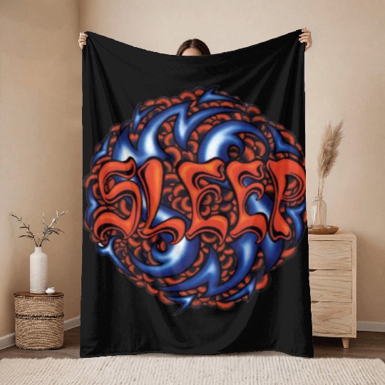 sleep band stoner Dooom metal Throw Blankets