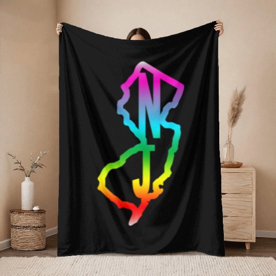 New Jersey Gay Pride LGBTQ Throw Blankets