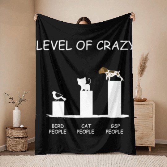 German Shorthair Pointer Gift GSP Funny Throw Blankets