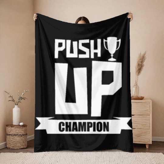 Body Weight Push Up Push Postal Service Fitness Gym Throw Blankets