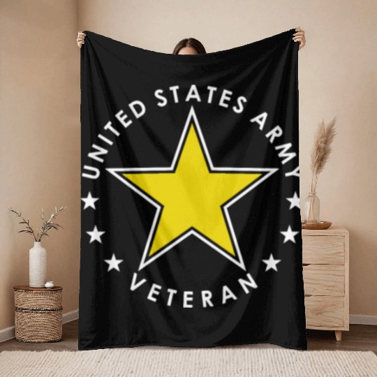 US Army Veteran Throw Blankets
