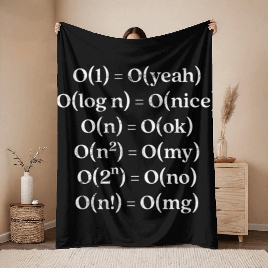 Funny programming graphic Alternative Big O Throw Blankets