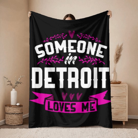 Detroit Throw Blankets