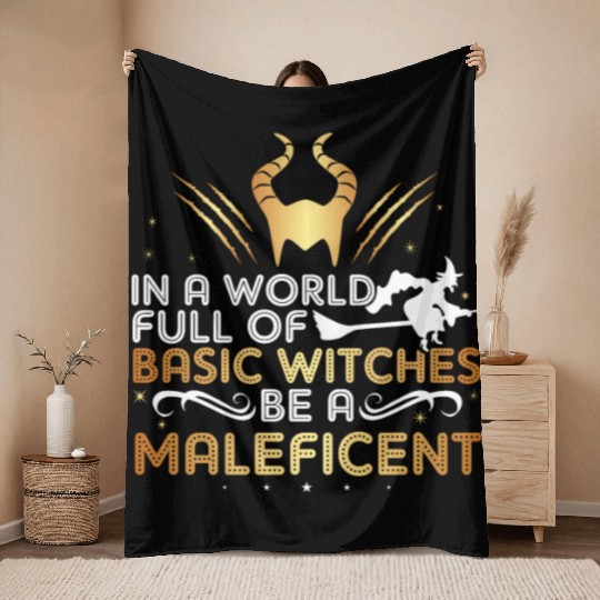 Halloween Scary Costume Witches be a Maleficent Throw Blankets