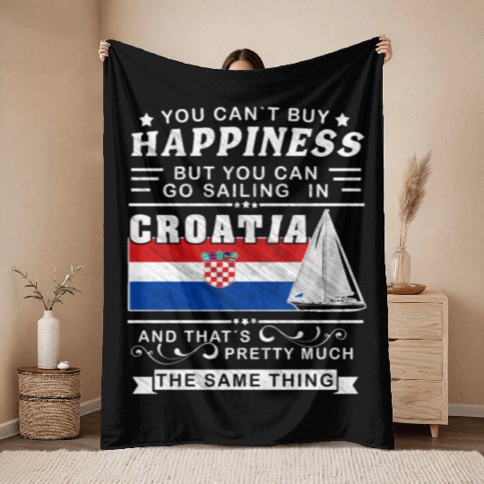 Croatia sailing, sailing ship Mediterranean gift Throw Blankets