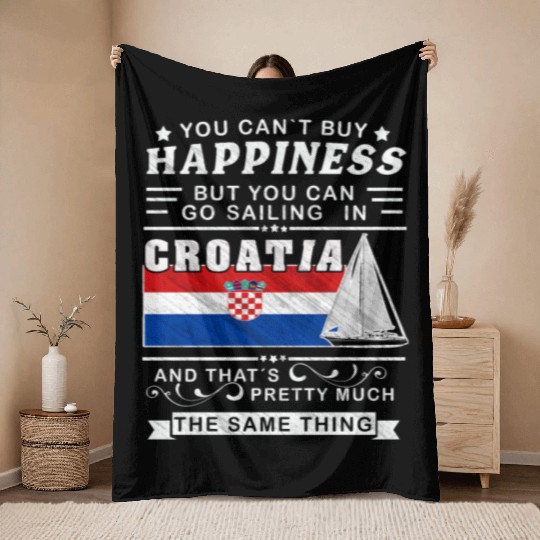 Croatia sailing, sailing ship Mediterranean gift Throw Blankets