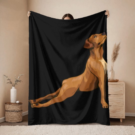 Portrait from a Lovely Rhodesian Ridgeback Throw Blankets