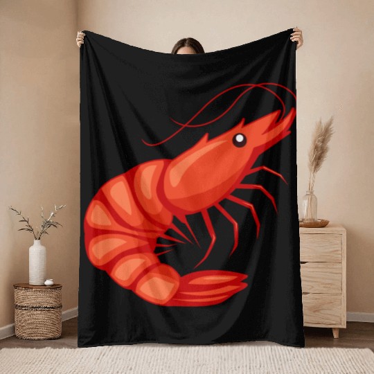 Shrimp Jitsu Mixed Martial Arts Fighter Shrimping Throw Blankets
