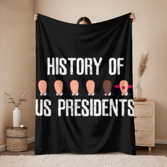 Anti Trump USA President Election Impeach Clown Throw Blankets