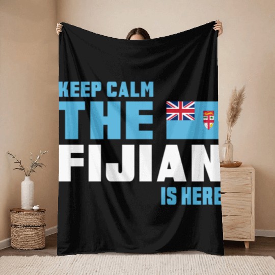 Keep Calm Fiji / Gift Flag Throw Blankets