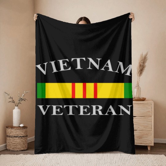 Vietnam Veteran Design Throw Blankets