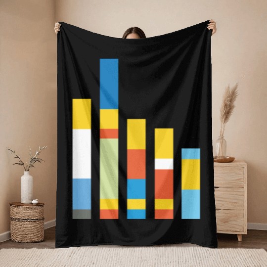 Cool yellow blocks Throw Blankets